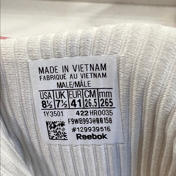 Reebok White and Blue High-Top Sneakers - Picture 2 of 4